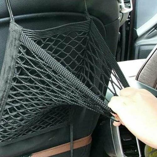 Car Back Seat Net Bag Stretchable Anti-slip Strong Stretchable Storage Bag Car Organizer Bags High Elastic Pocket Universal