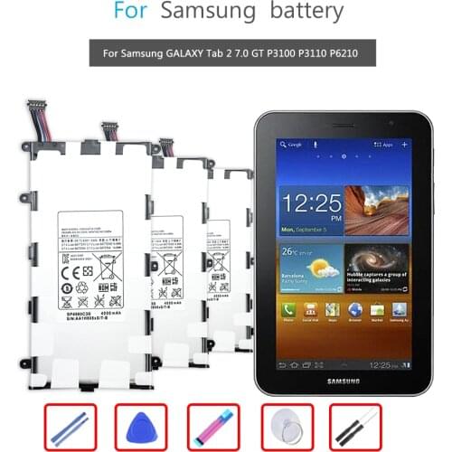 Free Tools 4000mAh SP4960C3B Battery for Samsung Galaxy Tab 2 Tab2 7.0 GT-P3110 GT-P3113 P3100 P3110 P6200 P3113