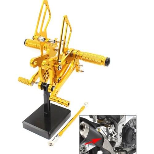 CNC Del Motociclo Pedane Regolabili Posteriori Set Spina Del Piede For Kawasaki Ninja ZX6R ZX636 ZX 6R 2009-2015