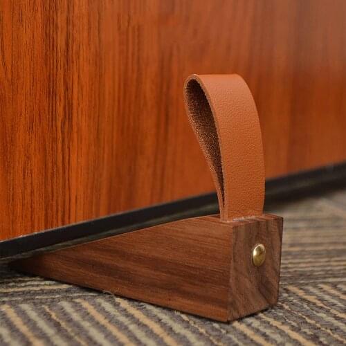 Wooden Door Wedge Stopper, Small Door Stop Wedge Non-slip Fit for Door Bottom Seam for Home Office Door Bottom Seam