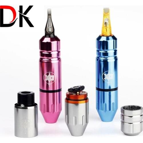 DK 1Piece DK Professional Tattoo Machine Cartridge Tattoo Pen Machine Permanent Makeup Eyebrow Gun Machine with Box and Cable