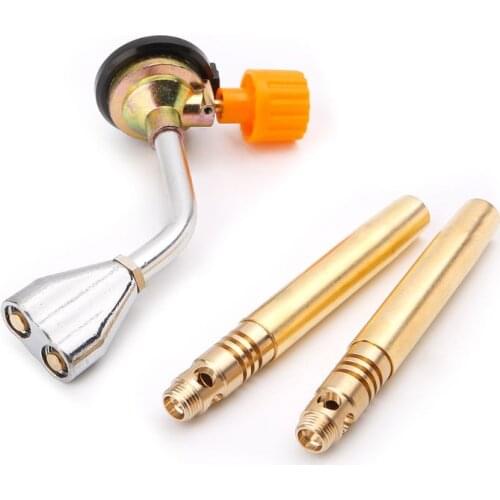 OOTDTY Butane Jet Flame Torch Double Tube Brazing Gas Blowtorch Lighter Burner Outdoor Camping Gun 160x80mm