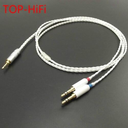 TOP-HiFi 2.5mm TRRS Balanced DIY Headphone Upgrade Audio Cable for MDR-Z7 Z7M2 MDR-Z1R D6100 D7100 D72004 Headphones