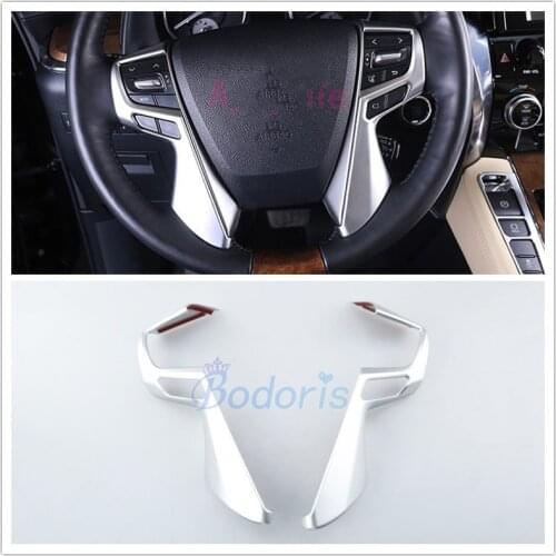 Chrome Car Styling Interior Steering Wheel Trim Cover Overlay Panel 2016-2019 For Toyota Alphard VELLFIRE 30 Accessories