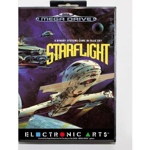Star flight 16 bit SEGA MD Game Card With Retail Box For Sega Mega Drive For Genesis