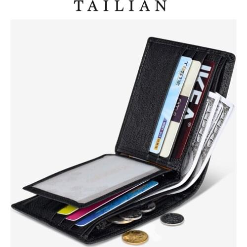 Wallet Mens Short Business Classic Multi Card Wallet Leather Cross Border Mens Wallet