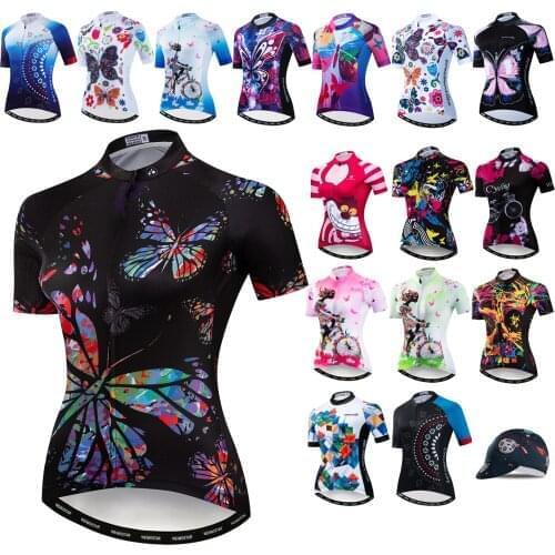 Summer Cycling Jersey Short Sleeve Women Riding Pro Biking Team MTB Bike Jersey Shirts Tops Black Racing Bicycle Clothing Wear