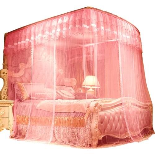 Summer New Type of Mosquito Net In 2021 1.8m Double Family Uses 3-door Telescopic Bracket Curtains Luxury Home Supplies
