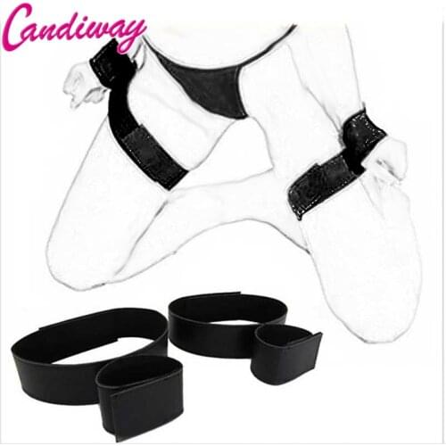 Bondage Handcuff Wrist & Ankle Cuffs Kit Intimate Contact Adjustable Sexual Assistance Restraints Kit for Couples Sex Flirt Toy