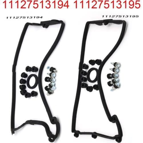 New 2Sets Engine Valve Cover Gasket Set Left + Right For BMW 545i 550i 645Ci 750Li X5 Auto Part 11127513194 11127513195