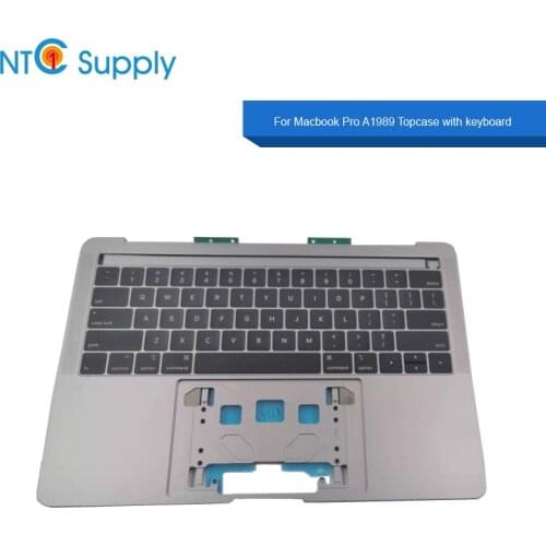 New A1989 Topcase with keyboard Grey Silver US UK Layout For Macbook Pro 2018 13.3" A1989 Top case with keyboard MR9Q2 EMC 3214