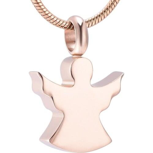 IJD10003 Angel Girl Stainless Steel Cremation Memorial Pendant Charm Necklace Religious Fine Gifts For Women Gift Jewelry
