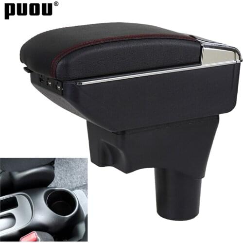 Armrest Box For Nissan VERSA Sedan Latio Sunny 2012-2018 Double layer Rotatable Center Centre Console Storage With Cup holder