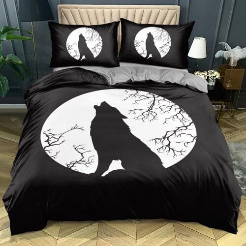 3D Wolf Beddings Gray Duvet Covers Set Quilt Cover Comforter Linens Bed Twin King Queen Double Single Size Custom Bedding Sets