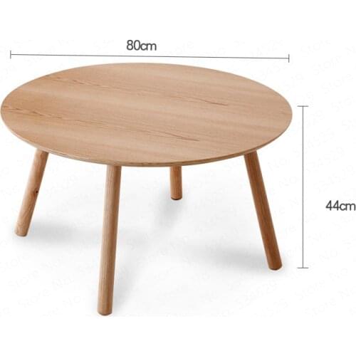B Simple Nordic Solid Wood Coffee Table Simple Sofa Living Room Small Apartment Tea Table Round Dining Table