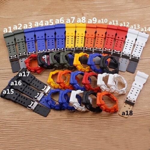 Watch Accessories For Casio GSHOCK GA-110 GA-100 GBA400 700 Two-color Multi-color Mixing Strap Mens Womens Watch Strap