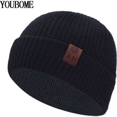 Skullies Beanies Mens Winter Hat Women Knitted Hats For Men Brimless Cap Warm Soft Skull Bonnet Gorras Winter Beanie Hat Cap