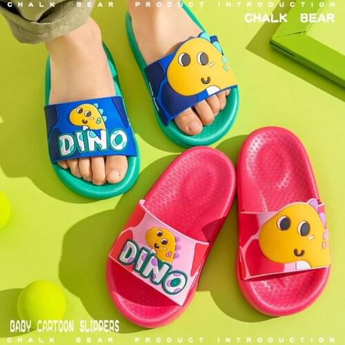 Cute Cartoon Boys Girls Sandals Slippers For Kids Soft Sole PVC Non Slip Indoor Home Outdoor Children Baby Slides Summer Shoes