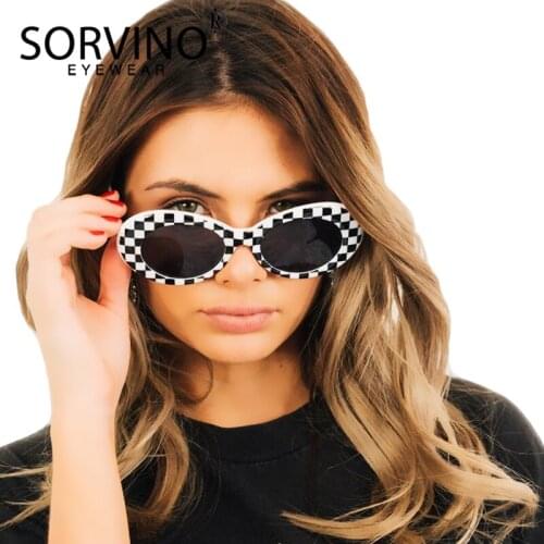 Sorvino Retro Oval Sunglasses 2020 Women Men Clout Goggles Kurt Cobain 90s Designer Sun Glasses Purple Pink Shades Oculos Svn75B