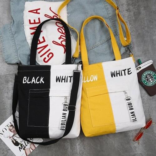 Yesetn Bag 04112021 Ladies Canvas bag single shoulder bag large tote bag shopping bag canvas bag