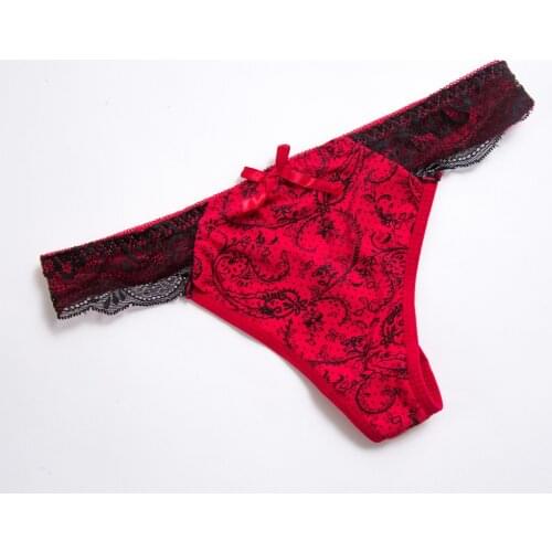 Women Print Lingerie G-string Briefs Underwear Panties Thongs Knickers tangas underwear women panties