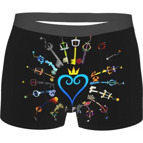 Kingdom Hearts Sora Action Role-playing Games Key Heart Underpants Homme Panties Mens Underwear Comfortable Shorts Boxer Briefs