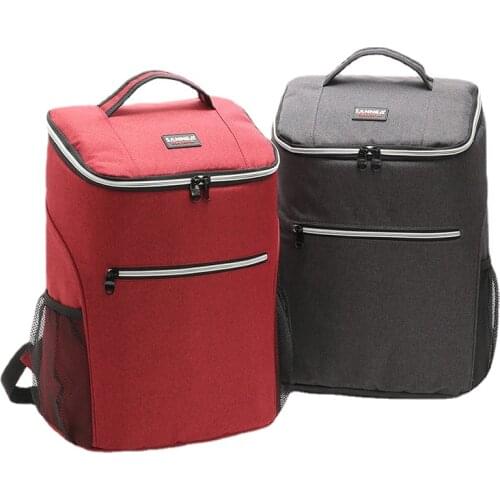 20L Thicken Waterproof Cooler Bag Thermal Insulated Ice Bag Fresh Keeping Backpack Style Thermal Lunch Bag Insulation Ice Pack