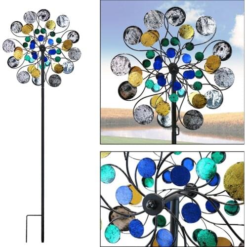 Wind ners Outdoor Metal Yard ner Gardening Decorations with Dual Direction Decorative Lawn Ornament Wind Mills