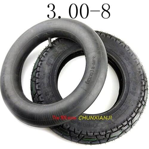 High Quality 3.00-8 / 300-8 Tire & Inner Tube 4PR Tyre Fits Gas and Electric Scooters Warehouse Vehicles Mini Motorcycle