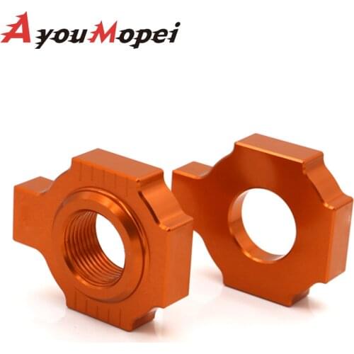 Rear Axle Chain Adjuster Slider For KTM 125 200 250 300 380 400 450 520 525 540 EXC SXS Motorcycle Regulator Tension Fastener