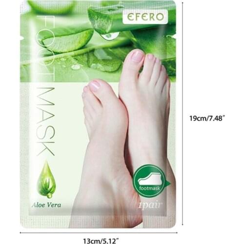 2 Bags Aloe Vera Foot Mask Peeling for Legs Feet Masks Scrub Exfoliating Socks