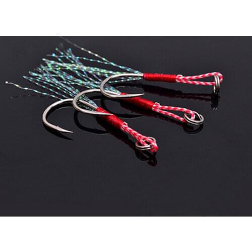3pcs fishing hook Professional Tied Up Iron Hook Tow Fishing Hooks useing High Carbon fish assist hook retail and Wholesale