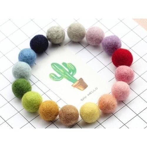 50pcs/lot 2cm DIY Lovelyl 100% Wool Felt Balls Round Wool Felt Balls Pom Poms 20MM
