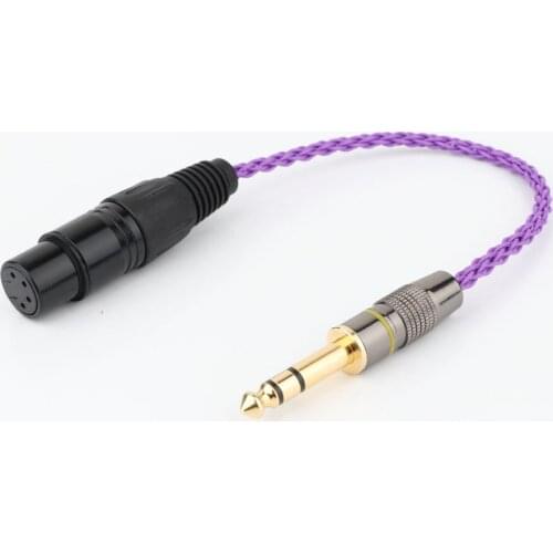 6.35mm 1/4 Male to 4-Pin XLR Female Balanced Connect TRS Audio Adapter Cable 6.35mm to XLR Audio Cable