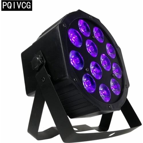 12x18W 6in1 led Par lights RGBWA+UV 6in1 flat par led dmx512 disco lights professional stage dj equipment