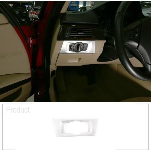 ABS Chrome For BMW 3 Series E90 2005-2012 Car Headlight Switch Frame Trim Left Hand Drive Accessories