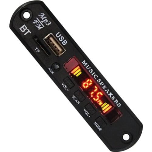 Bluetooth Mp3 Decoder Board Mp3 Player Car Kit Fm Radio Tf Usb Wma Aux Audio Receiver