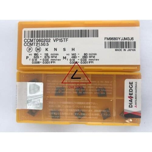 CCMT 060202 -FM VP15TF 10pcs original Mitsubishi turning insert DIAEDGE