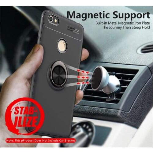Xiaomi Redmi Note 5 Pro Case Colored Silicone Cover For Xiaomi Redmi Note 5 5A Note5A Soft TPU Cases Magnetic Car Holder Ring
