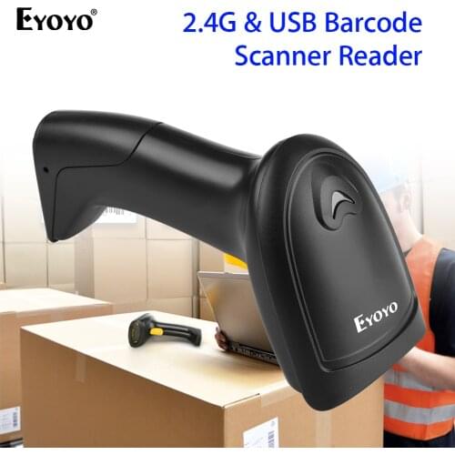 Eyoyo EY-800 Multi Languages Handheld Wirelress 1D Barcode Scanner Bar Code Reader for PC POS Windows XP/7/8/10 Mac OS Linux