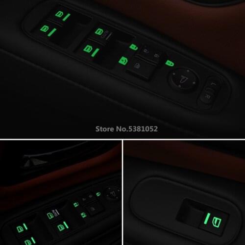 For for Ford Focus Explorer Mondeo Fiesta Accessories Car Window Control Panel Decoration Menbrane Fluorescence Stickers