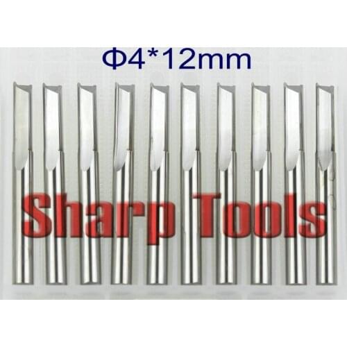 4MM Cel8-20mm Two Straight Flute End Mill Tungsten Carbide Cutter Router Bits for Wood CNC Milling Engraving MDF Cutting Tools