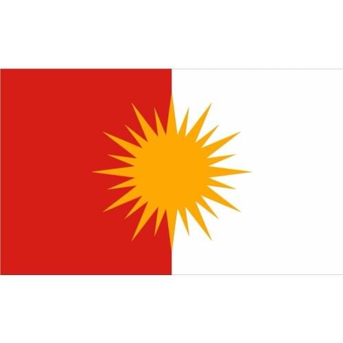 KAFNIK, Custom 3*5FT 90*150cm/14*21cm/60*90cm Yezidi Flag/Yezidische Flagge/Drapeau Yezidi Lalish flag for Home Decoration