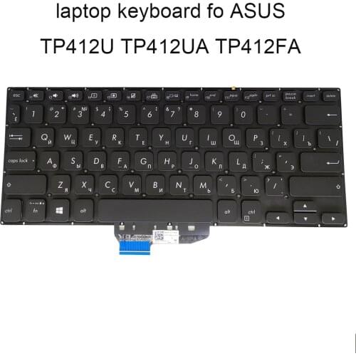 Backlit keyboard TP 412 Replacement keyboards for ASUS vivobook flip TP412FA TP412 UA RU Russian black ASM18A2 repair parts new