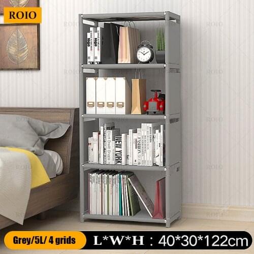 Bookcase Simple Bookshelf Easy Assembly Children Book Shelf Space-saving Sundries Organizer Rack Home Furniture Storage Holder