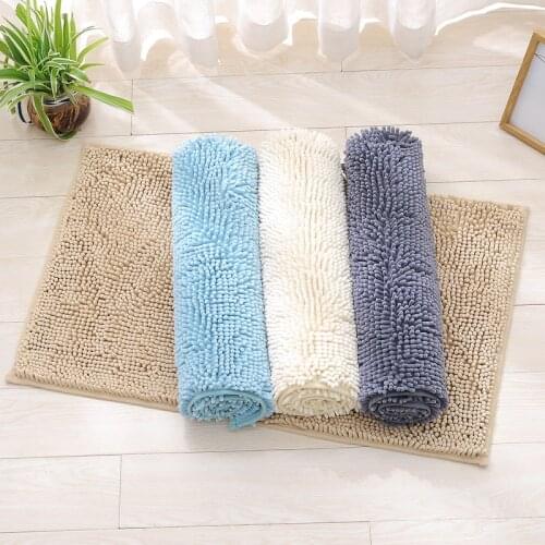 TONGDI Bathroom Carpet Mats Soft Shower Microfiber Chenille Anti-skip Sop Rug Decoration For Home Bathroom Living Kitchen Room