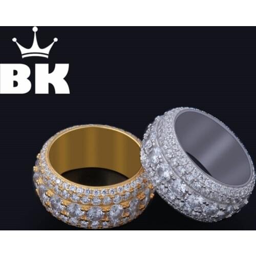 925Sliver Zircon 5Row Crystal Circle Round Engagement Band Rings For Men Women 2018 Valentines Day Gift