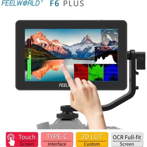 FEELWORLD F6 PLUS 5.5 Inch on Camera DSLR Field Monitor 3D LUT Touch Screen IPS FHD 1920x1080 Video Focus Assist Support 4K HDMI
