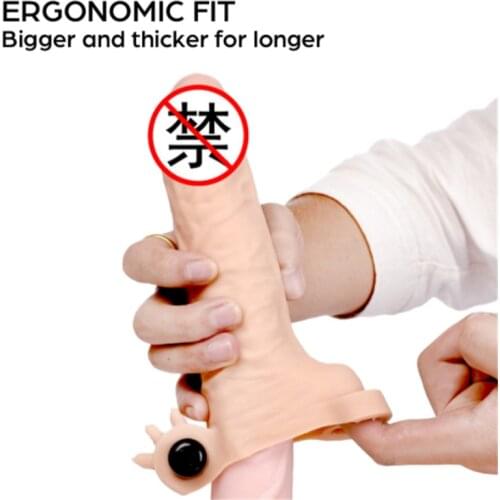 Soft Delay Set Vibration Lock Fine Increase Thickening Set Male Dildo Penis Vibration Sexy Toy
