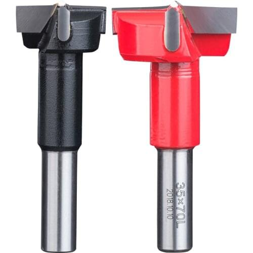 Tideway 1pc Woodworking Forstner Gang Drill Bits Alloy Hole Opener 70mm Total Length Router Bit for Wood Carbide Row Drill Head